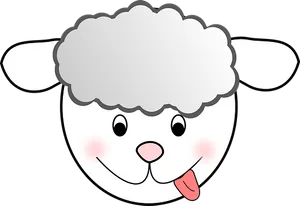 Cartoon Smiling Lamb PNG image