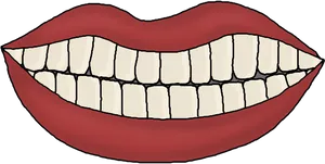 Cartoon Smiling Mouthwith Teeth PNG image