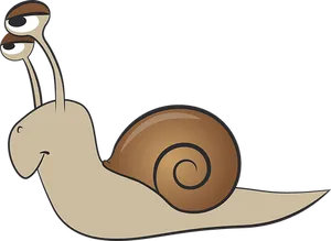 Cartoon Smiling Snail PNG image