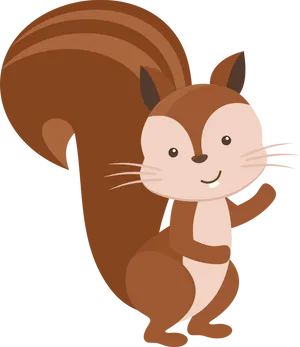 Cartoon Smiling Squirrel