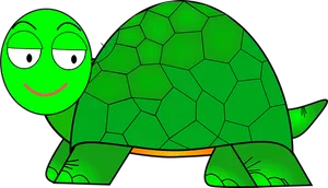Cartoon Smiling Turtle PNG image