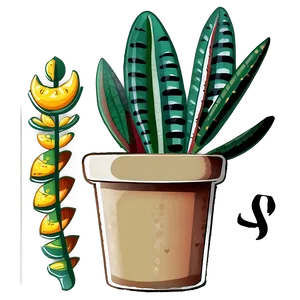 Cartoon Snake Plant PNG Iam98 PNG