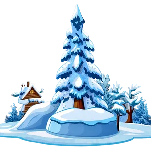 Cartoon Snow World PNG 05062024