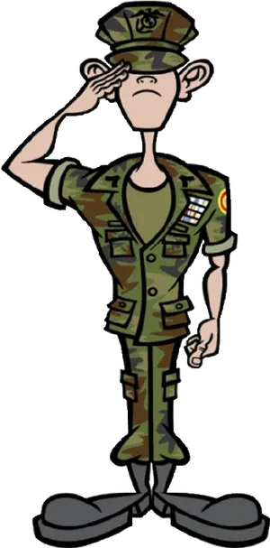 Cartoon Soldier Saluting.png PNG image