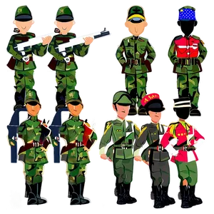 Cartoon Soldiers Png Llv45 PNG image