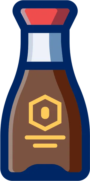 Cartoon Soy Sauce Bottle Graphic PNG