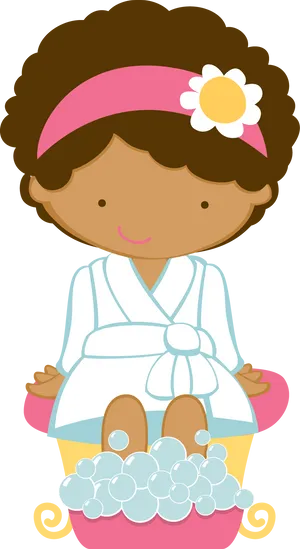 Cartoon Spa Relaxation Clipart