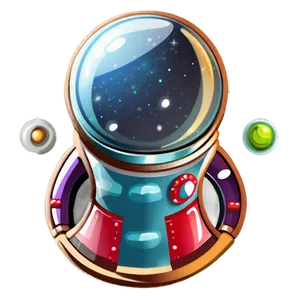 Cartoon Space Adventure PNG Gun37