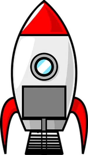 Cartoon Space Rocket Vector PNG