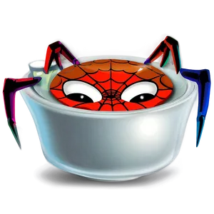 Cartoon Spider In Cup Png 06272024 PNG image