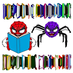 Cartoon Spider With Book Png 86 PNG image