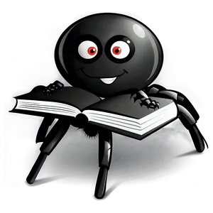 Cartoon Spider With Book Png Ggc PNG image