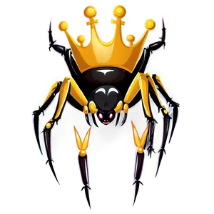 Cartoon Spider With Crown PNG Ckt53 PNG