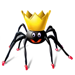 Cartoon Spider With Crown PNG Gwl PNG
