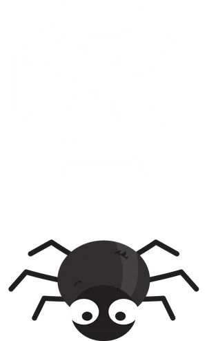 Cartoon Spiderand Web Graphic PNG image