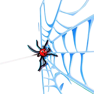 Cartoon Spideron Web PNG image