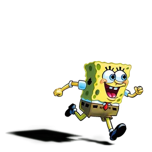 Cartoon Spongebob Running Png Edu PNG image