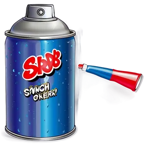 Cartoon Spray Paint Can PNG 05252024