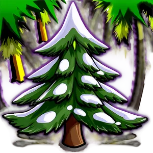 Cartoon Spruce Tree Character Png Dlt PNG image