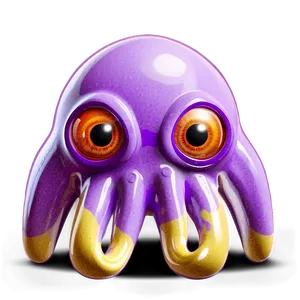 Cartoon Squid Character PNG 05242024