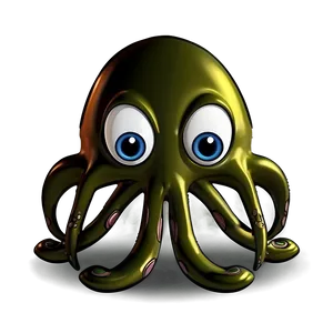 Cartoon Squid Character PNG Gye89