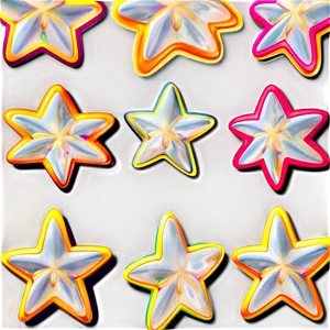 Cartoon Star Pattern PNG Ghi