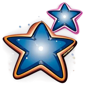 Cartoon Star Print PNG 06132024 PNG