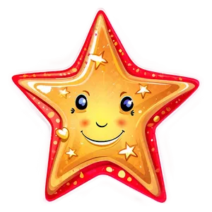 Cartoon Star Stickers Png Rjt45 PNG image