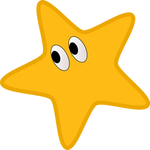 Cartoon Star With Eyes Clipart PNG image