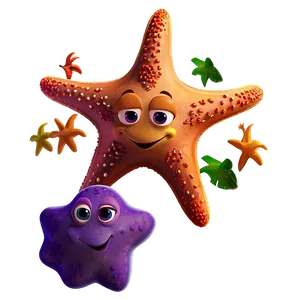 Cartoon Starfish Character Png Gwm50 PNG image