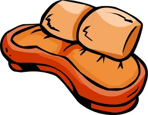 Cartoon Steak Illustration PNG image