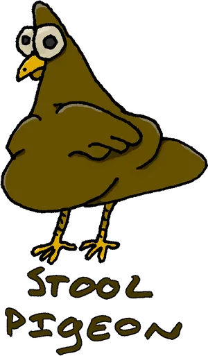 Cartoon Stool Pigeon PNG