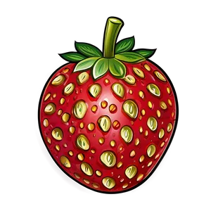 Cartoon Strawberry PNG 05042024