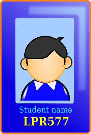 Cartoon Student I D Card Template PNG image