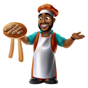 Cartoon Style Baker PNG Eqq