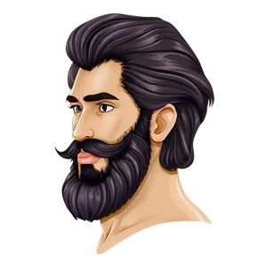 Cartoon Style Beard Picture Png 06272024 PNG image