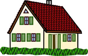 Cartoon Style Cottage Illustration