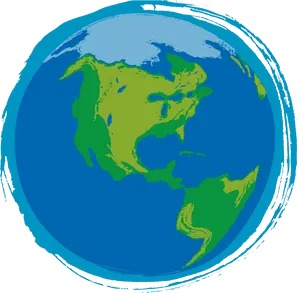 Cartoon Style Earth Graphic PNG image