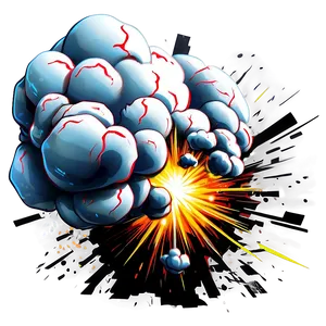 Cartoon Style Explosion Graphic Png 04302024 PNG image