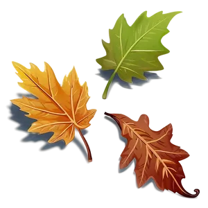 Cartoon Style Fallen Leaves PNG Tbb PNG