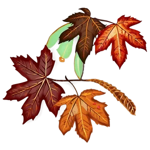 Cartoon Style Fallen Leaves PNG Xsy35 PNG
