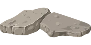 Cartoon Style Flat Rocks PNG image