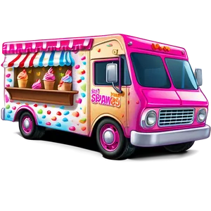 Cartoon Style Ice Cream Truck Png Aka96 PNG image