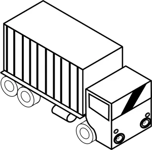 Cartoon Style Indian Truck Illustration PNG image