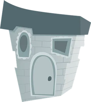 Cartoon Style Quirky House Graphic