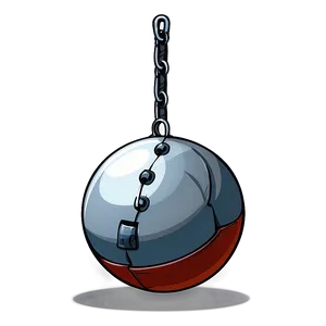 Cartoon Style Wrecking Ball PNG Sld