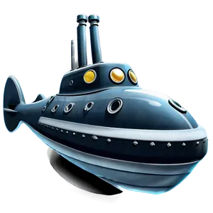 Cartoon Submarine Graphic Png 05252024 PNG image