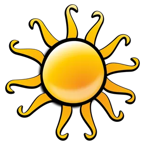 Cartoon Sun Illustration PNG image