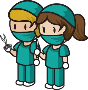 Cartoon Surgeonsin Scrubs.png PNG image