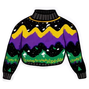 Cartoon Sweater Print PNG Yuj10 PNG